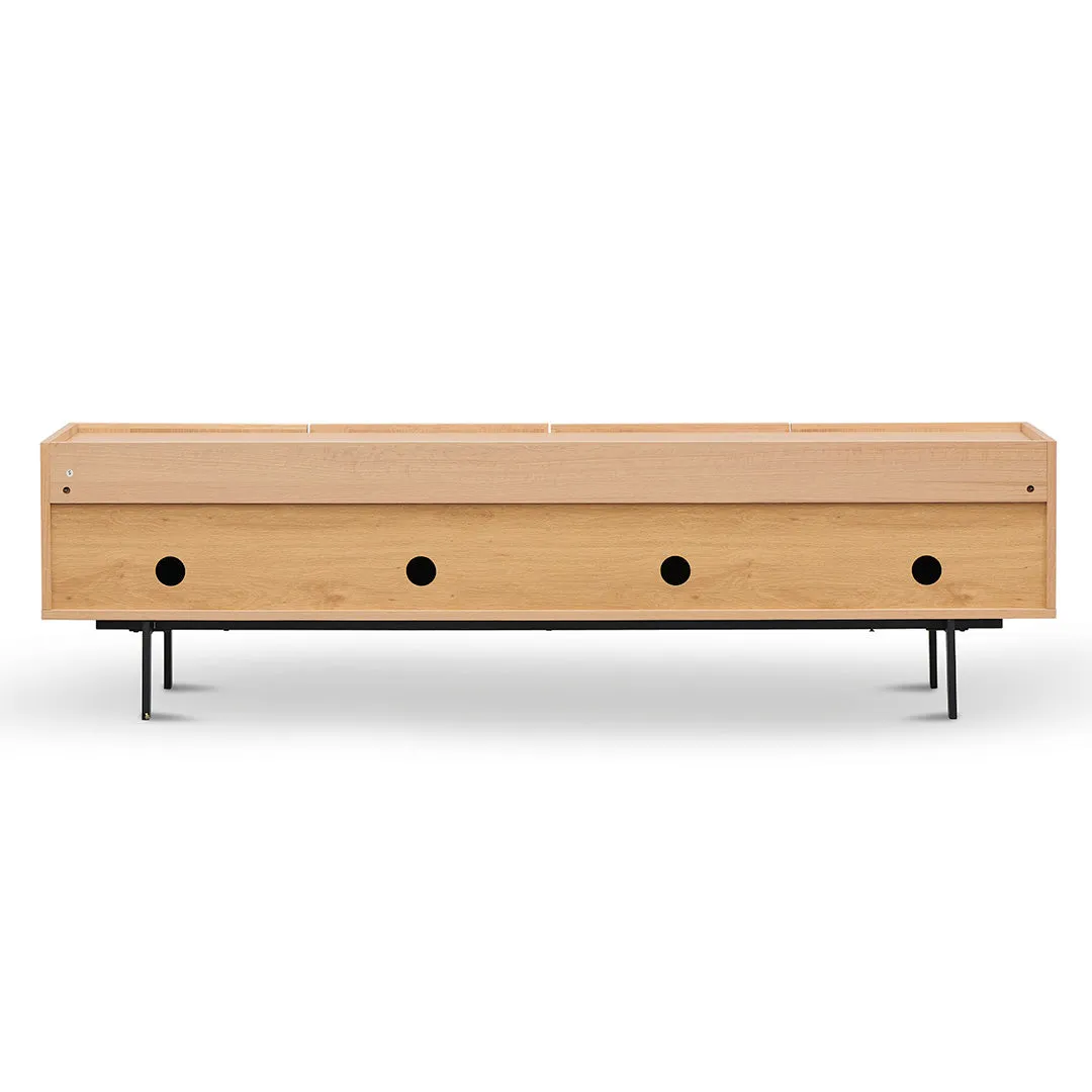 Aniya 2m Wooden TV Entertainment Unit - Natural