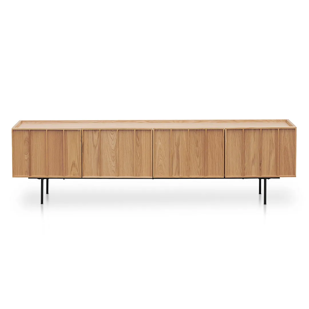 Aniya 2m Wooden TV Entertainment Unit - Natural