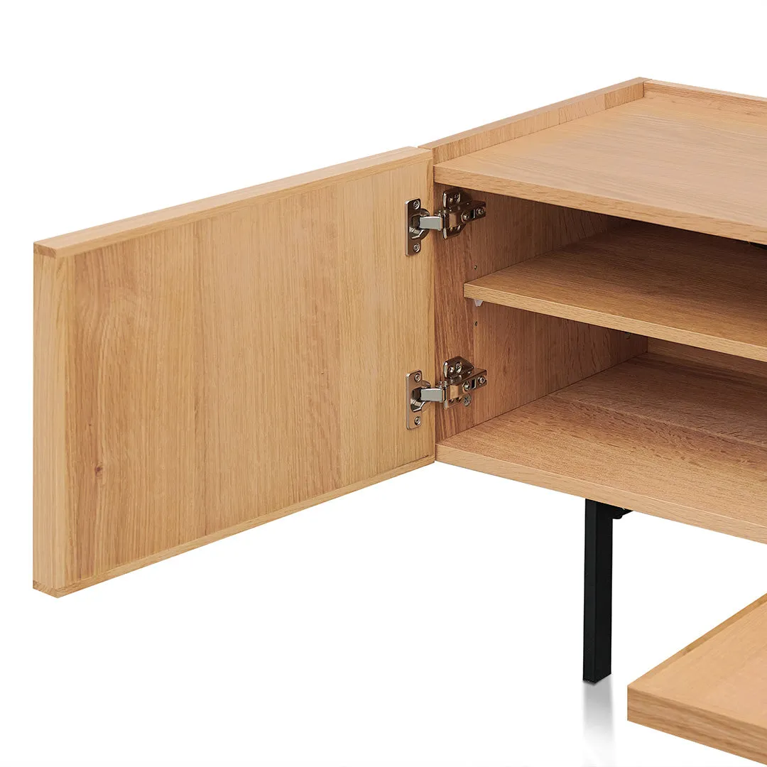 Aniya 2m Wooden TV Entertainment Unit - Natural