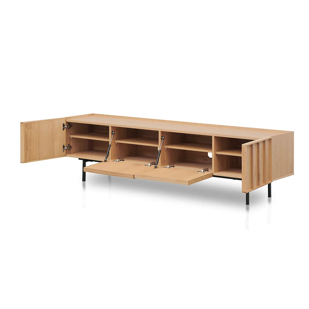 Aniya 2m Wooden TV Entertainment Unit - Natural