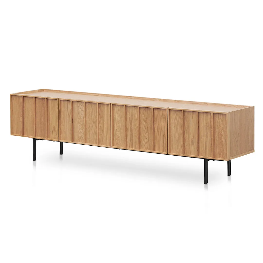 Aniya 2m Wooden TV Entertainment Unit - Natural