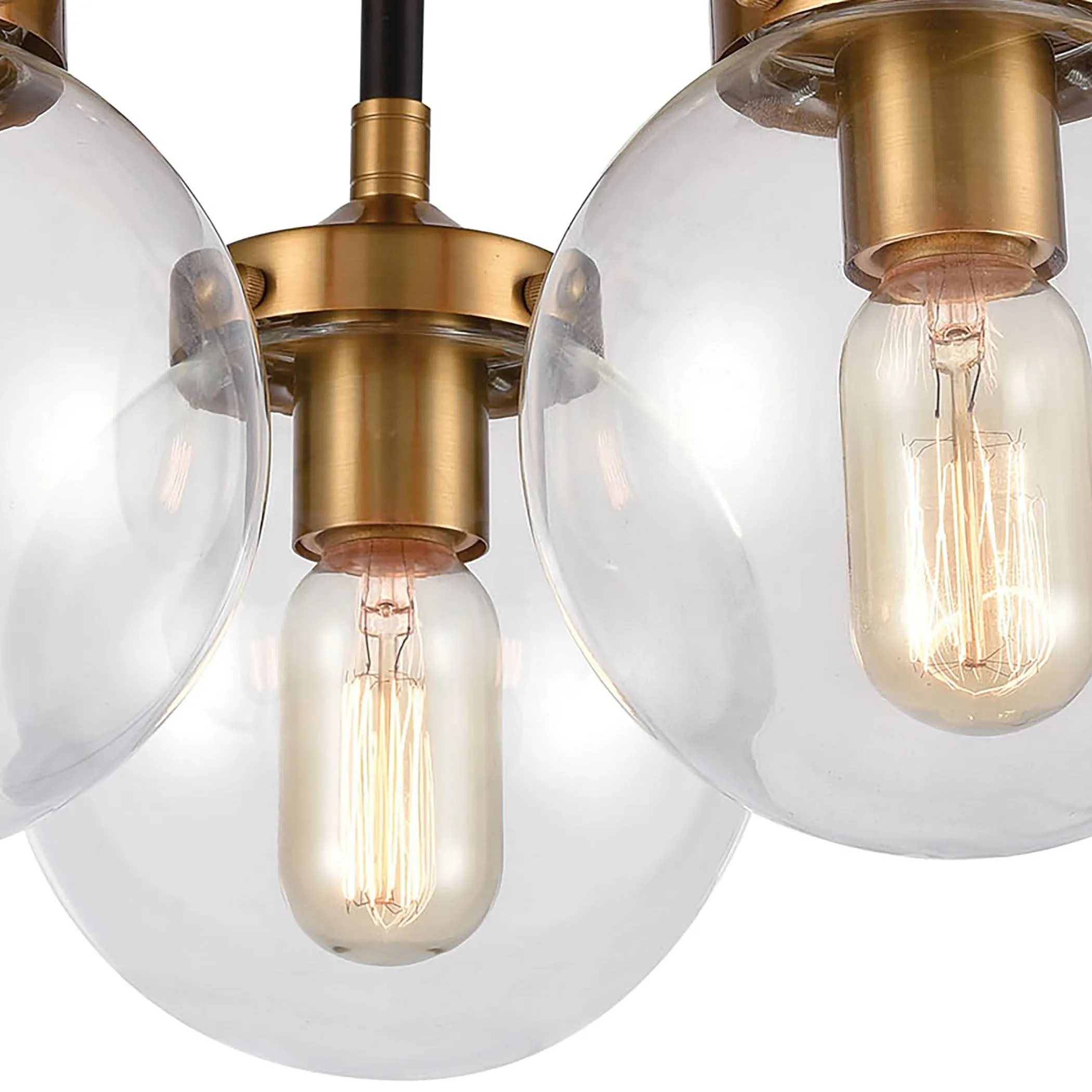Boudreaux 15" 3 Light Semi Flush Mount in Antique Gold