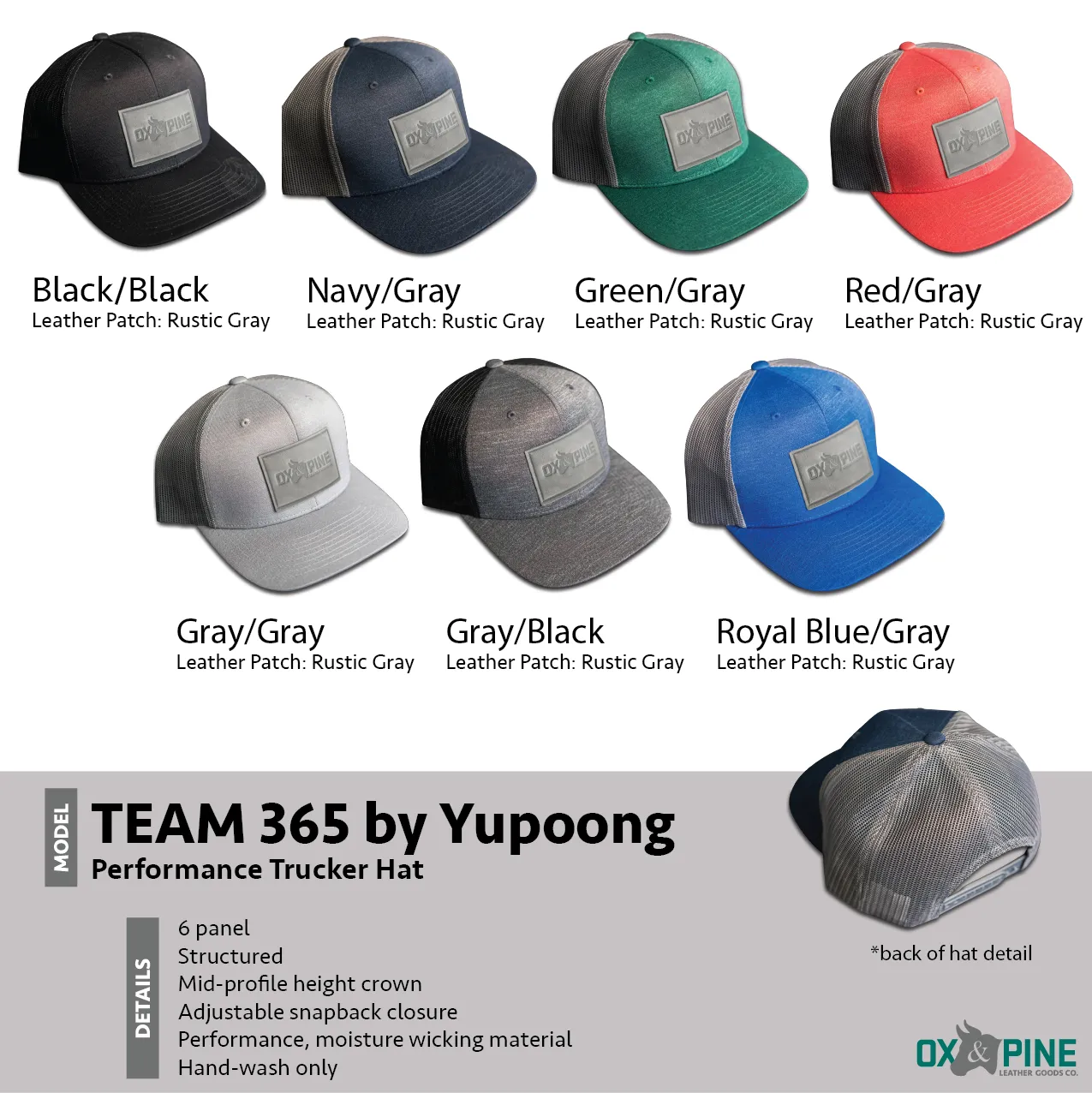 Cheery Mishaps - Leather Patch Performance Style Trucker Hats - 30  Stamp Design Options