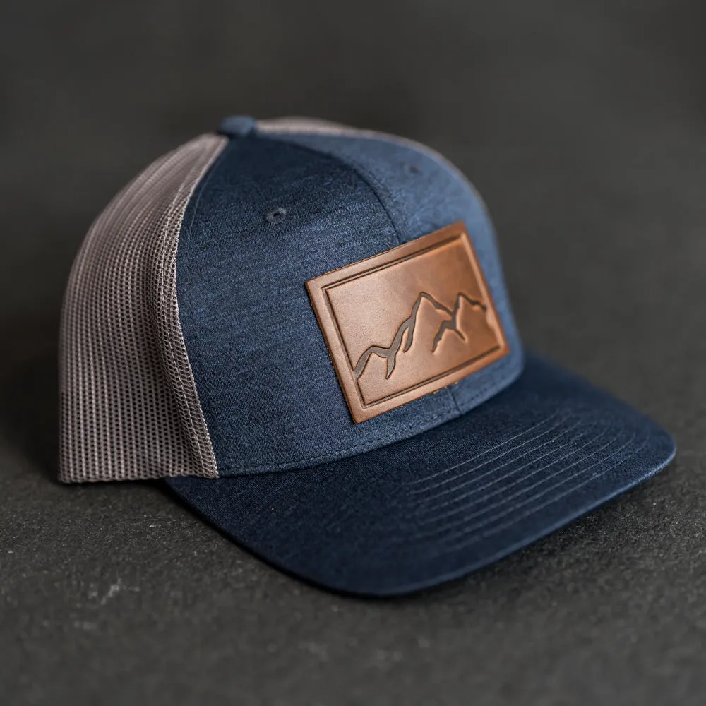 Cheery Mishaps - Leather Patch Performance Style Trucker Hats - 30  Stamp Design Options