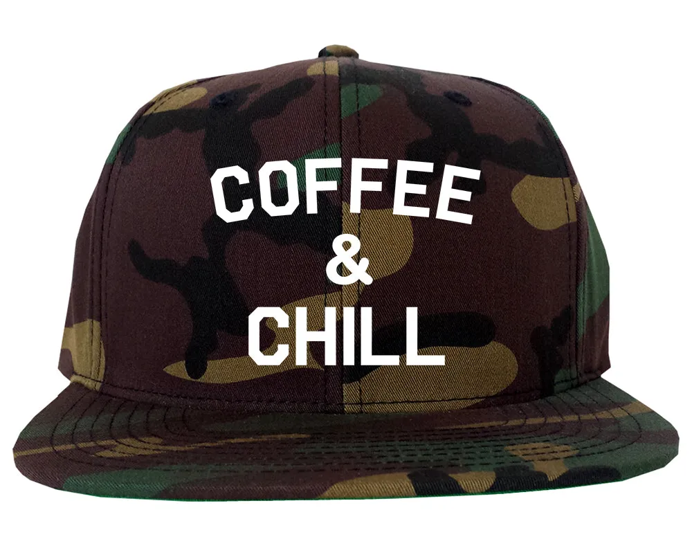 Coffee And Chill Funny Mens Snapback Hat