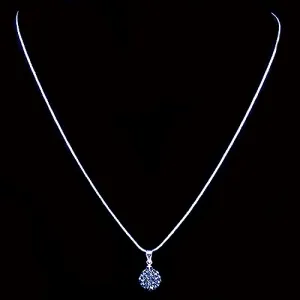Crystal Blue Pendant Necklace