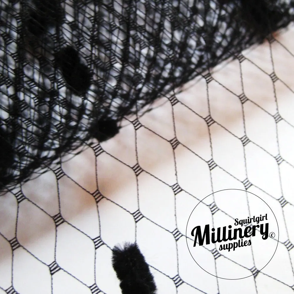 Dotted 9 Inch (23cm) Veiling - 1m