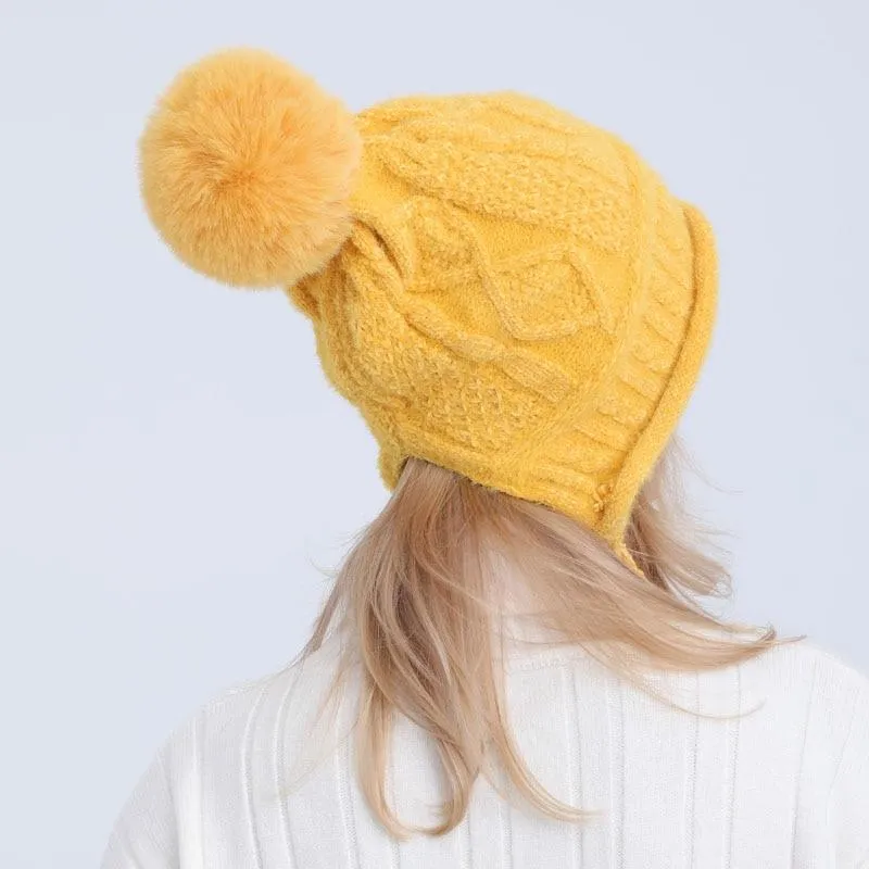 Eleonor Big Fur Ball Winter Hat