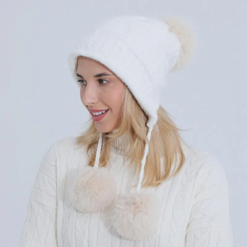 Eleonor Big Fur Ball Winter Hat