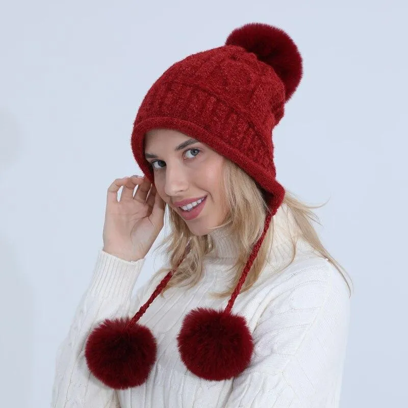 Eleonor Big Fur Ball Winter Hat