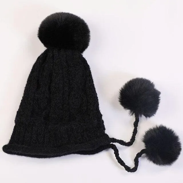 Eleonor Big Fur Ball Winter Hat