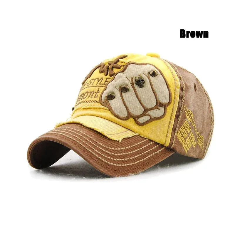Fist & Skull Rivet Adjustable Cap