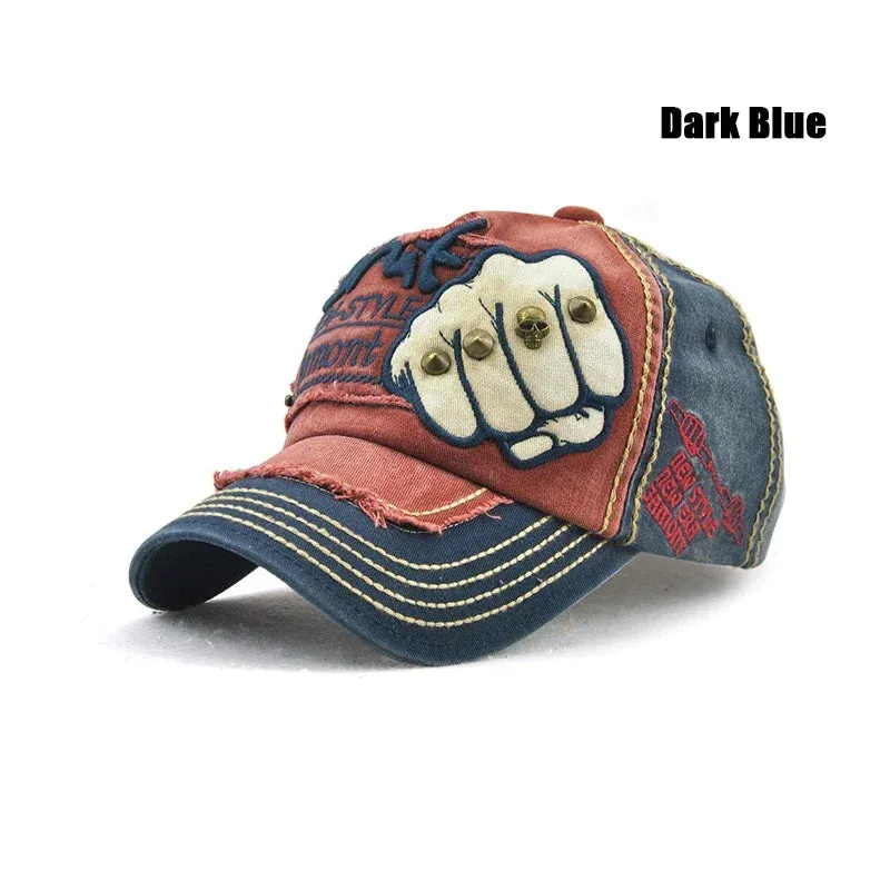 Fist & Skull Rivet Adjustable Cap