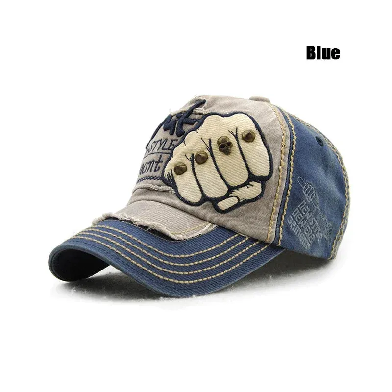 Fist & Skull Rivet Adjustable Cap
