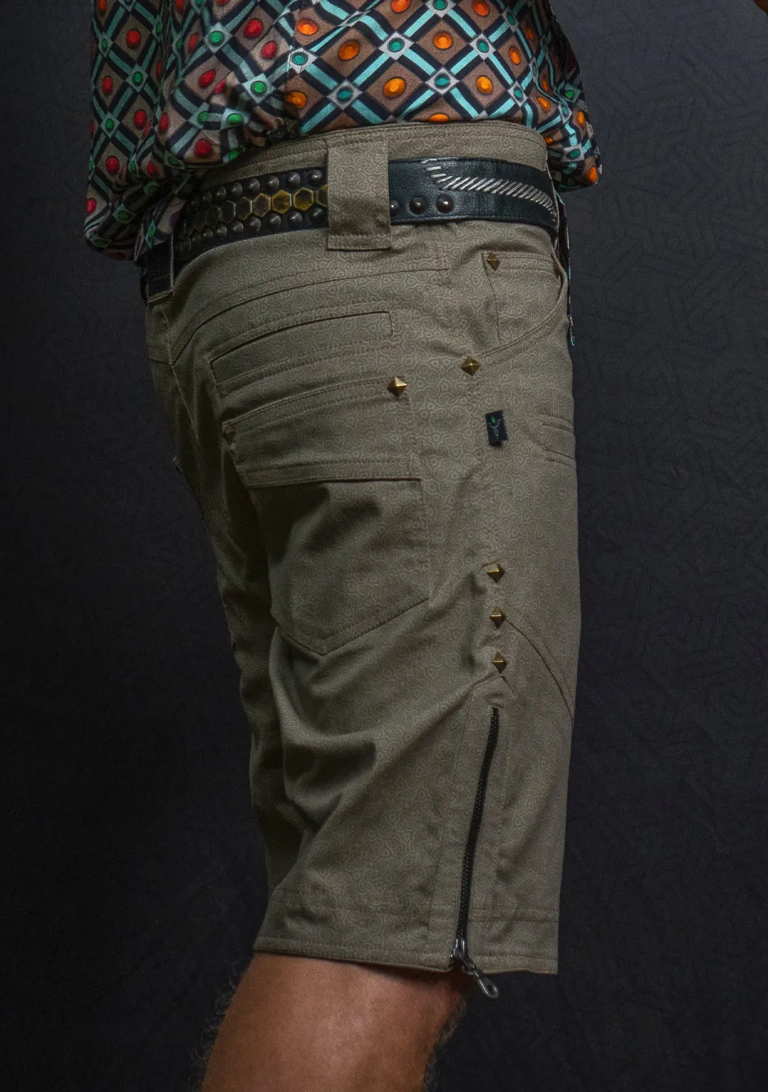 Flying Short Men / Cotton Printed - Sand SPACE INVADERS Demetrio