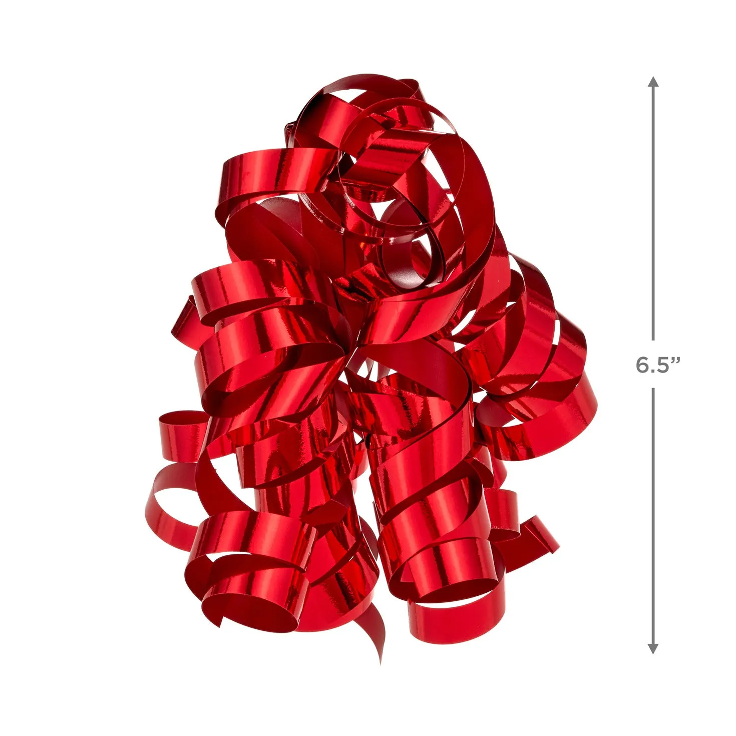 Hallmark 6.5'' Red Matte and Metallic Curly Ribbon Gift Bow