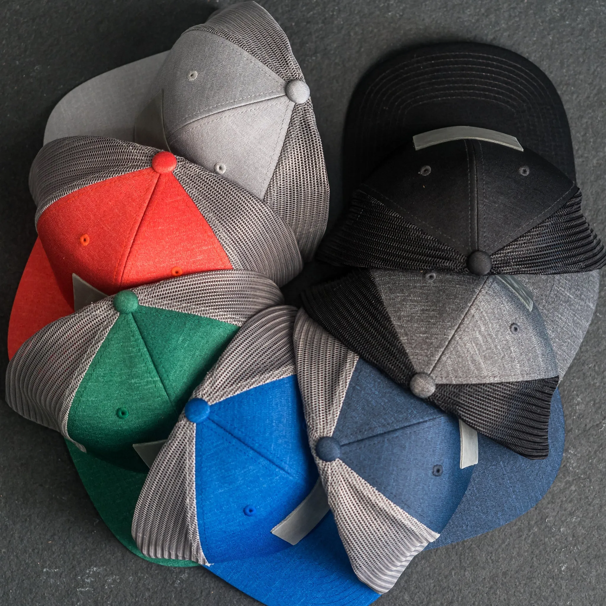 Leather Patch Performance Style Trucker Hat - Wolf Stamp
