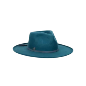 Milano Women's Rebel Heart Wool Felt Teal Hat