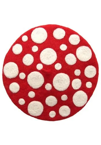 Mushroom Heartfelted Red Hat
