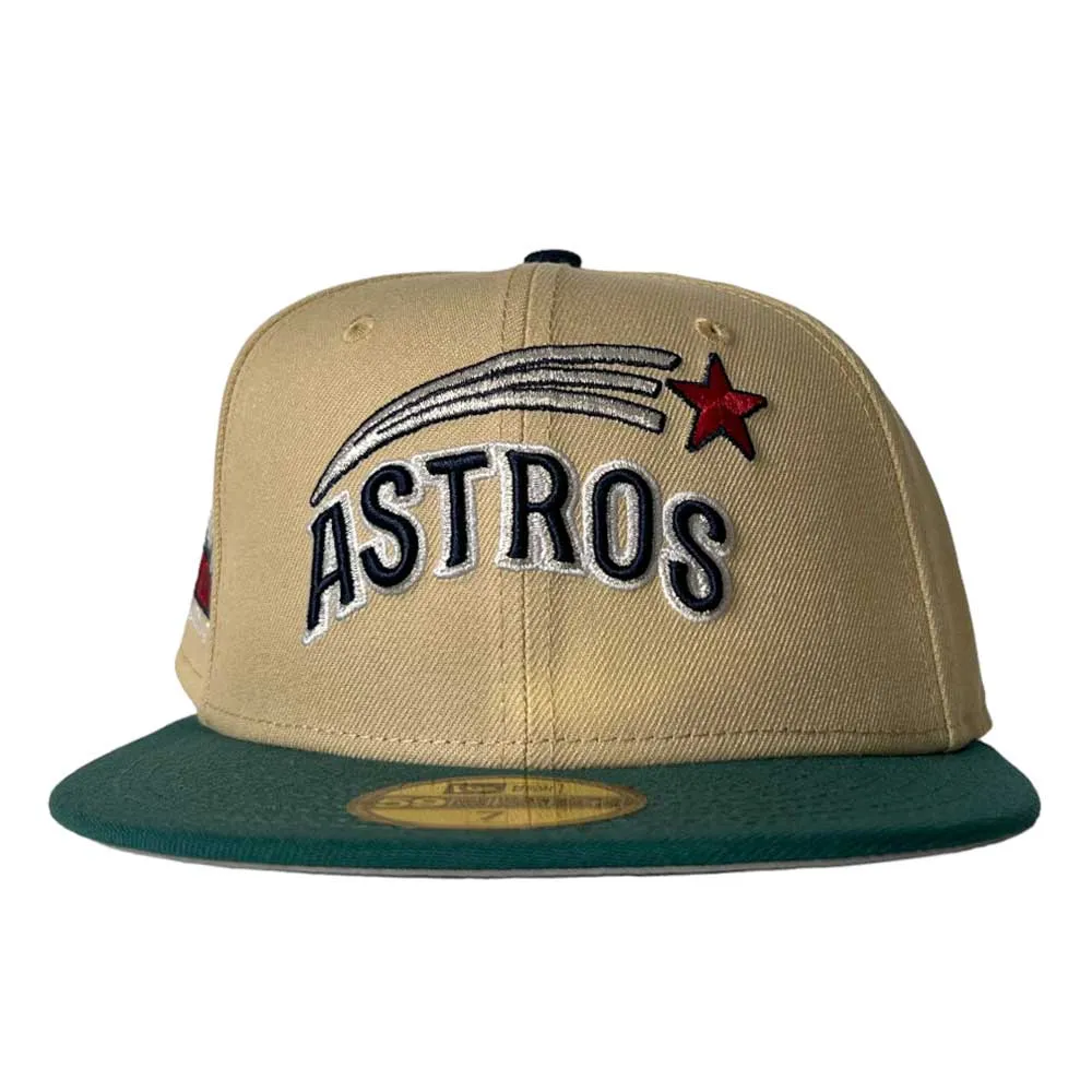 New Era Hat 5950 Houston Astros Vegas Gold Emerald Aeros