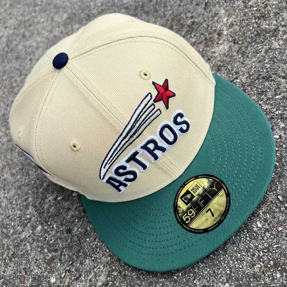 New Era Hat 5950 Houston Astros Vegas Gold Emerald Aeros