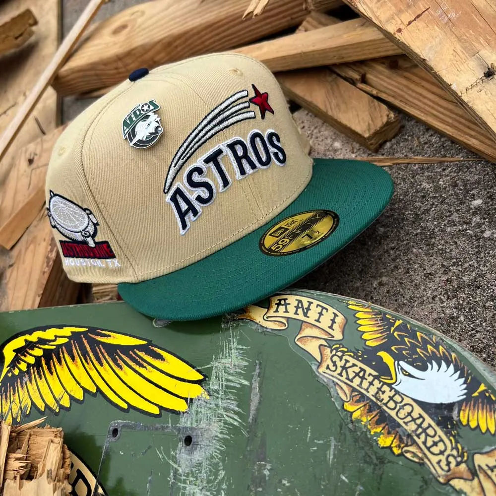 New Era Hat 5950 Houston Astros Vegas Gold Emerald Aeros