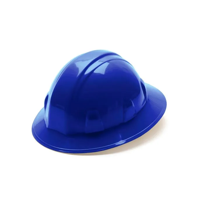 Pyramex HP26160 SL Full Brim 6 Point Ratchet Hard Hat, Blue, 1 Each