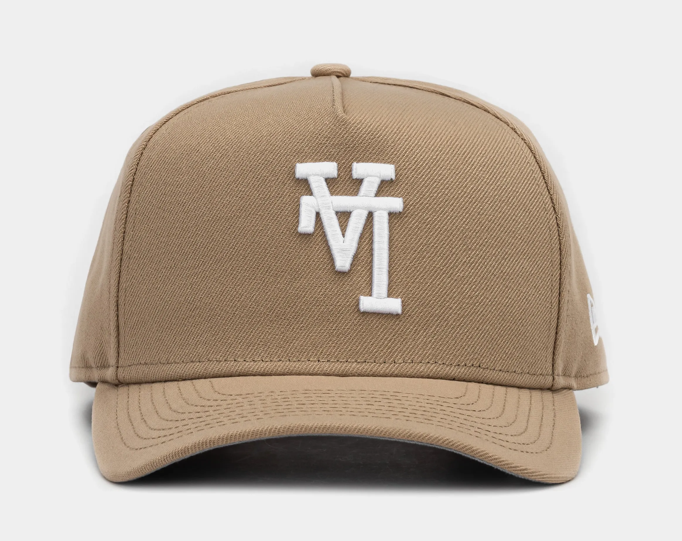 Shoe Palace Exclusive Los Angeles Dodgers Upside 950AF Snapback Mens Hat (Khaki/White)